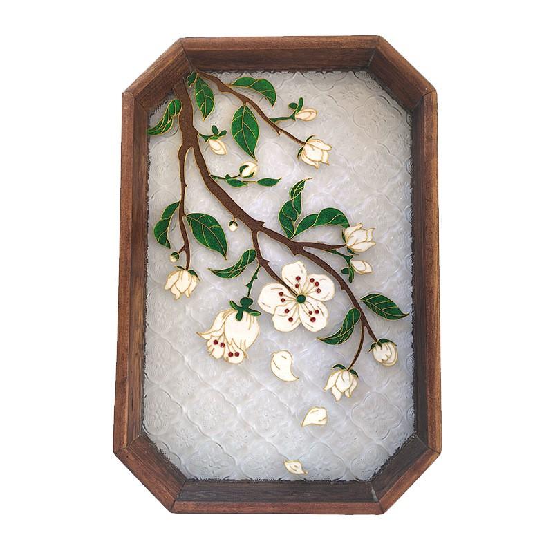 Handmade Cloisonn Enamel Tea Tray DIY Kit With Tools - Classical Chinese Style Decorative Art Craft Home Office Salon Workshop