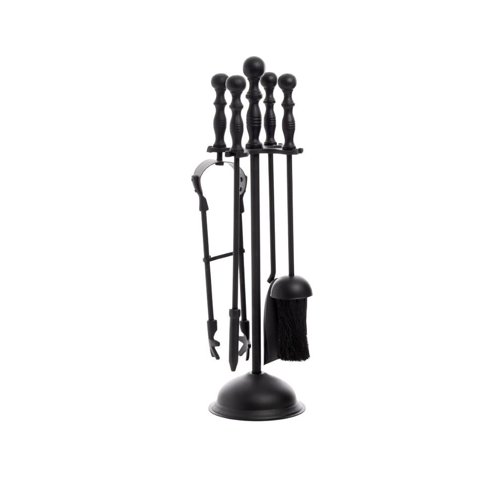 Leecroft Turn Handle Companion Set Black 18''