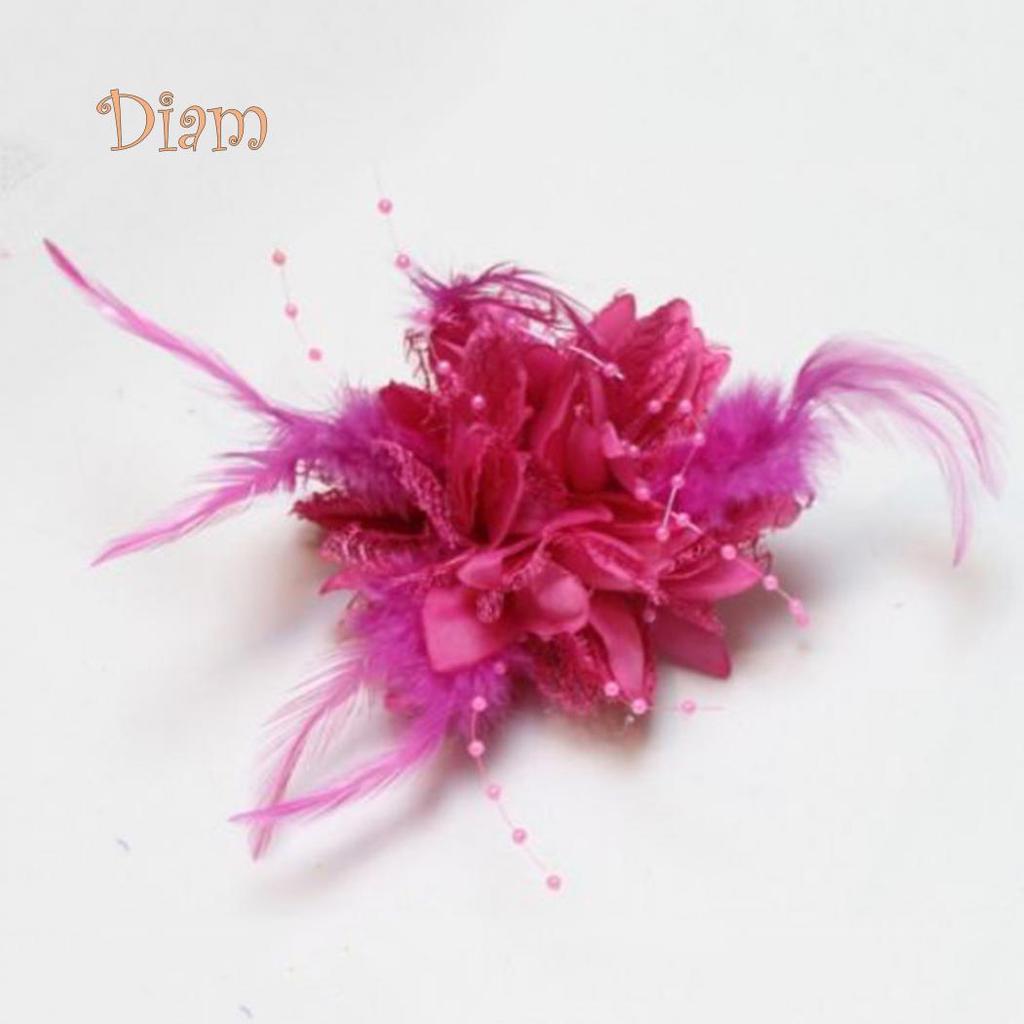 Tenfyer женский цветок перо корсаж ободок для волос заколка для волос головной убор вечерние Декор подарок