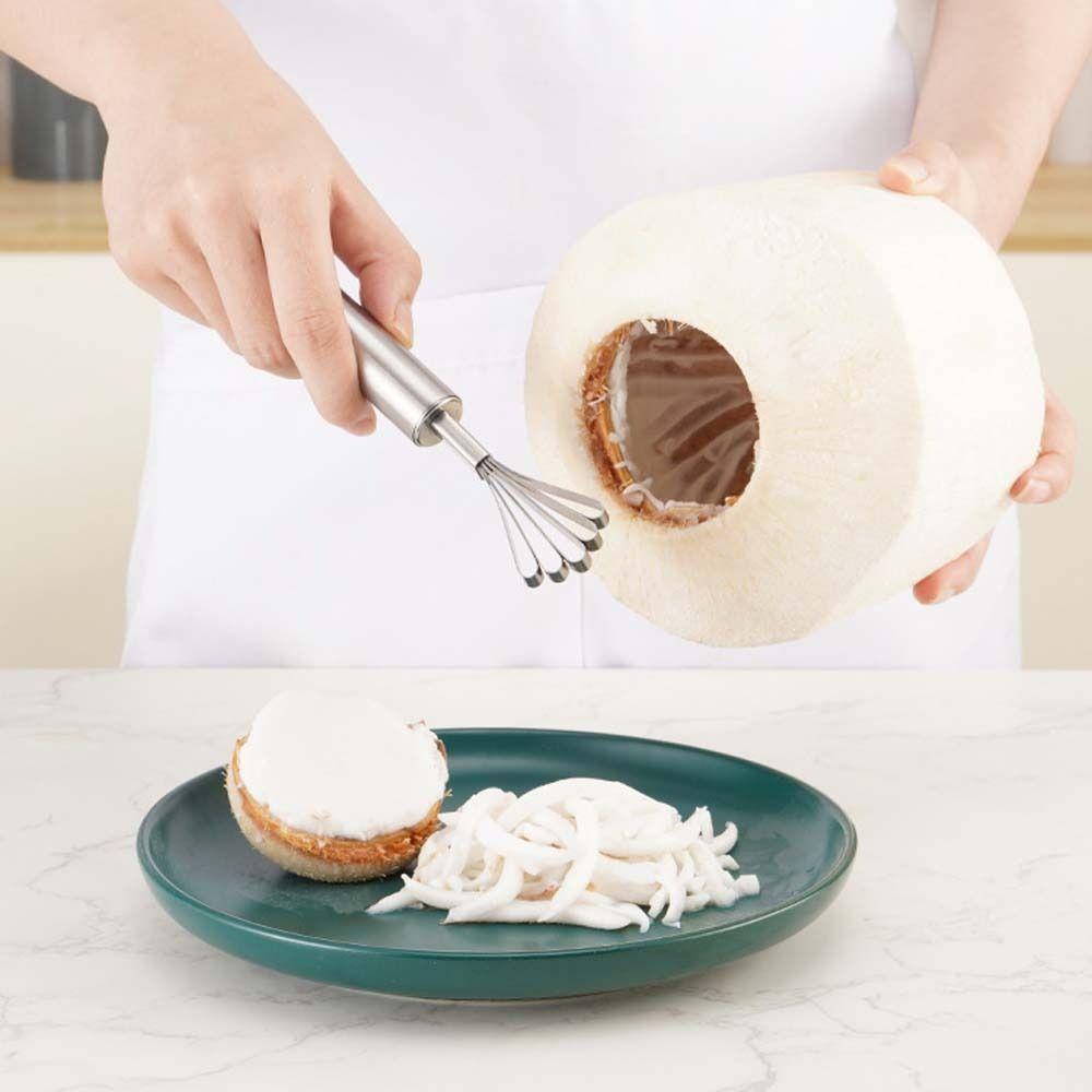 Wooden Handle Coconut Breaker Kit Rubber Hammer Coconut Puncher Coconut Shell Hammer Fruit Opening