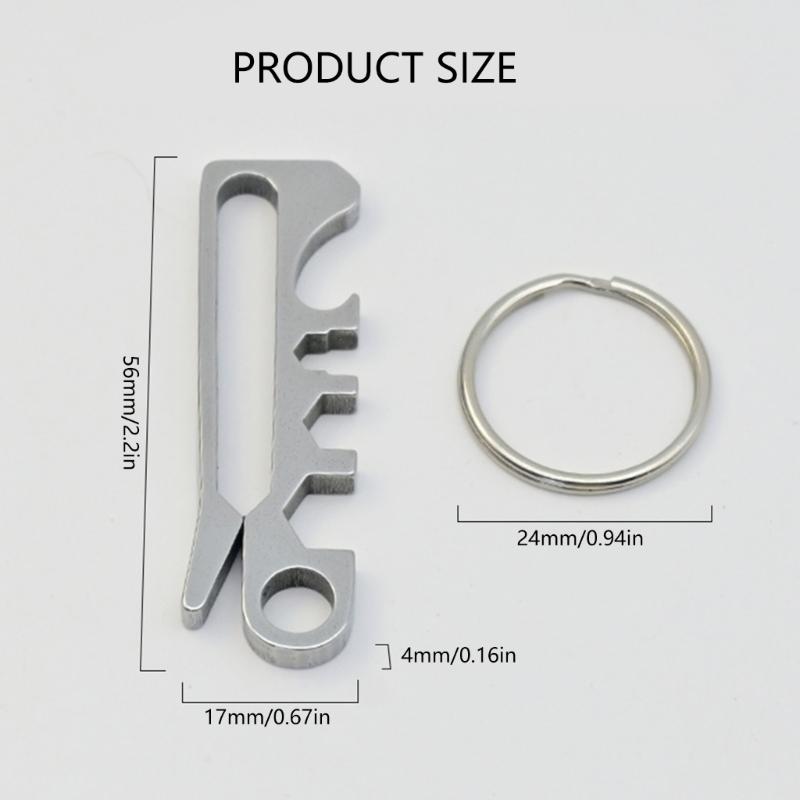 Ergonomic Outdoor Edcs Carabiner Tool Kit Wrench 200kg Bearing Alloy Construction For Backpackers And Survivalists