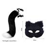 Faux Furs Halloween Cosplays Costume Accessorie Half Face Cats Mask Animal Masquerade Eye Mask