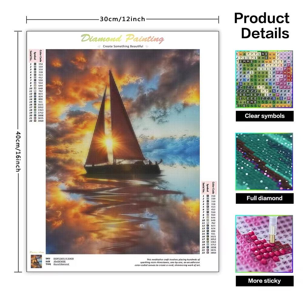 DIY Алмазная картина Экзотический цветок Набор для вышивки крестом Мозаичное искусство Алмазная картина Полный круг Алмазное украшение для дома