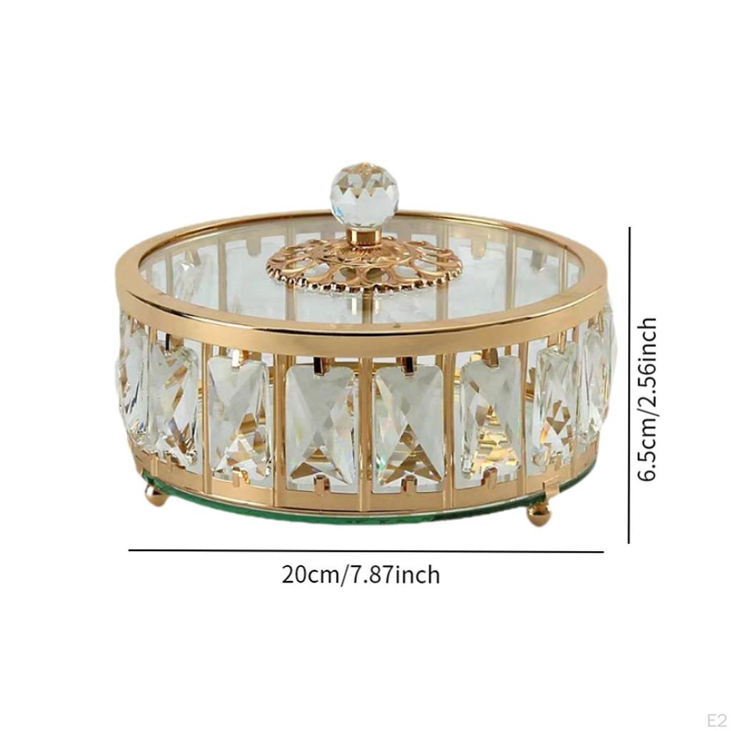 Стеклянная банка для хранения продуктов с крышкой, коробка для конфет 20x6,5 см, декоративная для кухни, спальни, многоцелевая