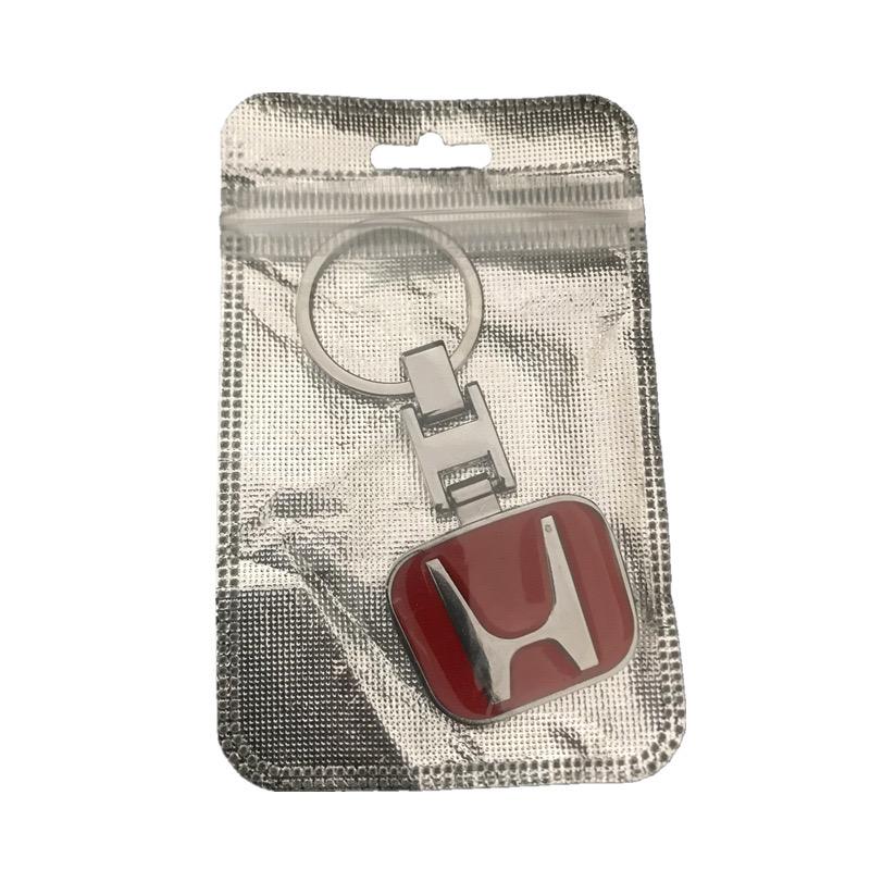 UNYDV1 Car Logo Pendant KeyChain Auto Dedicated Key Ring Accessories For Honda Civic FIT Accord Prelude CRV 5th City CRZ CRX Jazz HRV