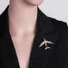 Rinhoo Fashion Plane Shape Brooch Enamel Badge Aircraft Sweater Corsage Women Men Cartoon Metal Airplane Clothes Clip Best Gifts