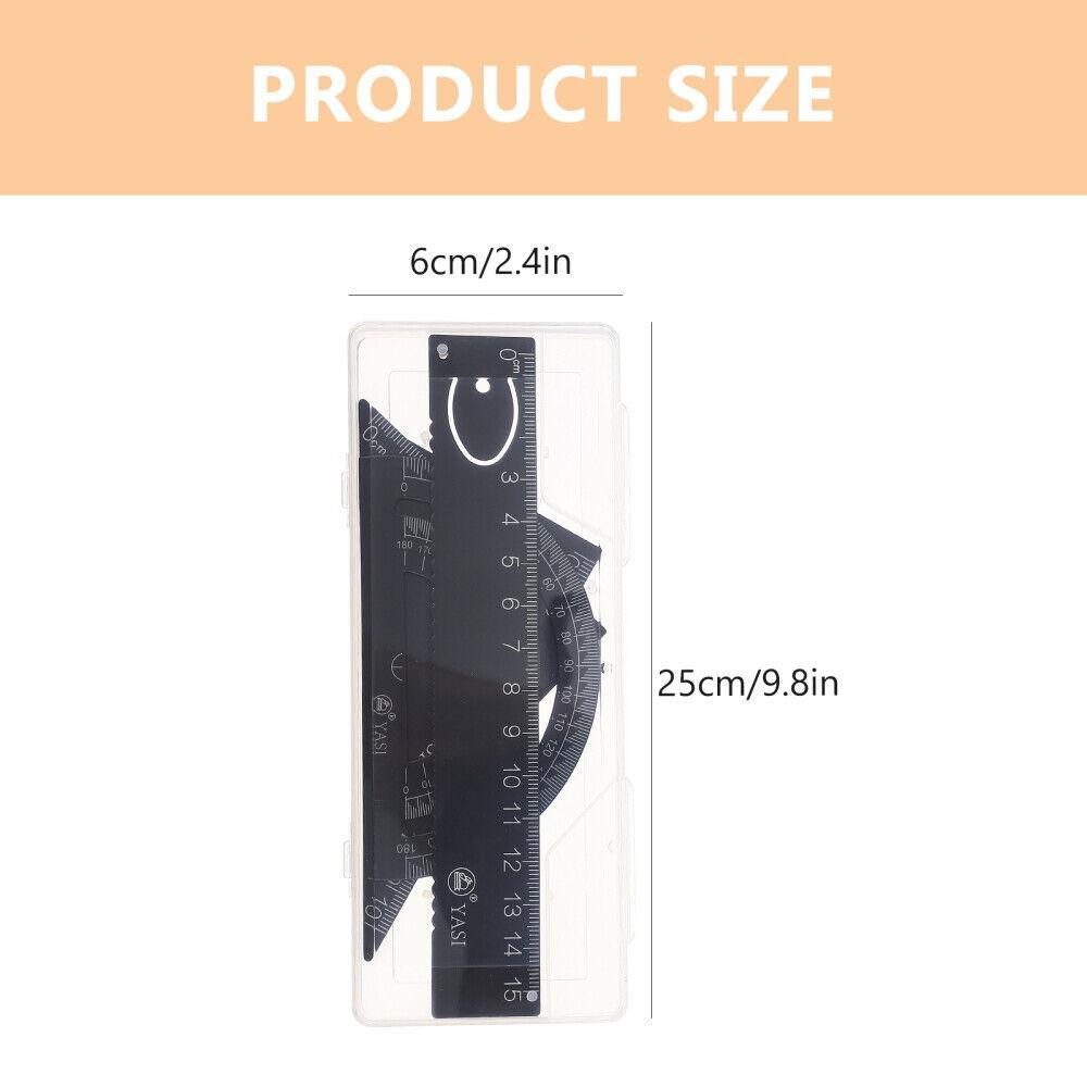 4 шт./компл. принадлежности для студентов, инструменты для рисования, транспортир из алюминиевого сплава, прочный инструмент для математической геометрии, детский инструмент