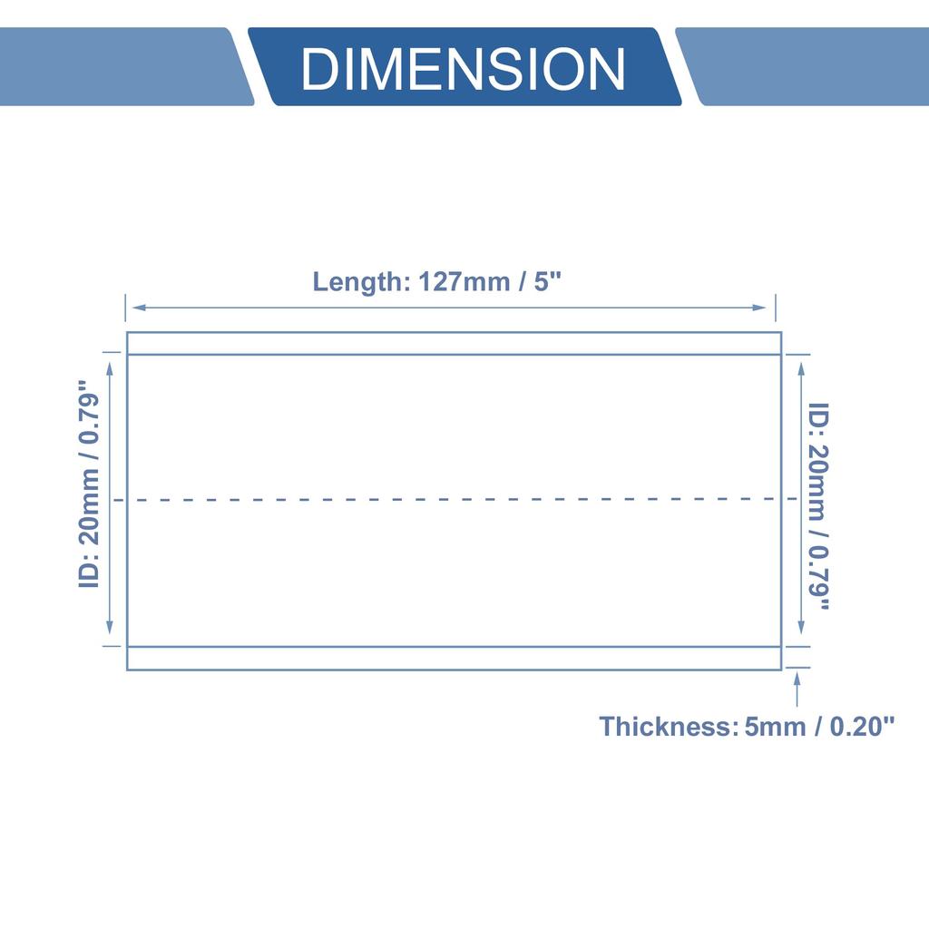 X AUTOHAUX Inner Diameter 0.8 Inch (20 Mm) Length 5.0 Inches (127 Mm) Straight
