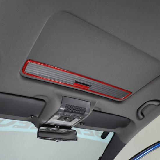 Red Carbon Fiber Sunroof Handle Panel Trim Sticker For Seat Leon 2008-12