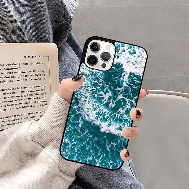 Синее Море Океанские Волны Чехлы для Мобильных Телефонов Обложка Для iPhone 17 Air 16 15 14 12 13 11 Pro MAX apple Plus Coque