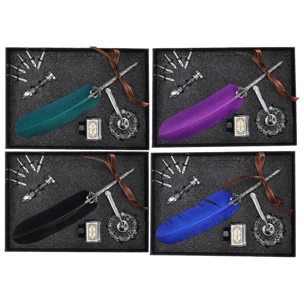 Набор гусиных ручек для письма, штамп для учеников и учителей, старинная каллиграфия, винтажный подарок