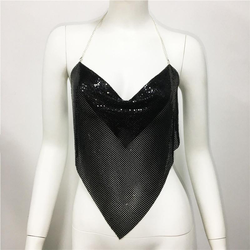 Metallic Leopard Print Crop Top With Sequins For Streetwear Women Fall Edition