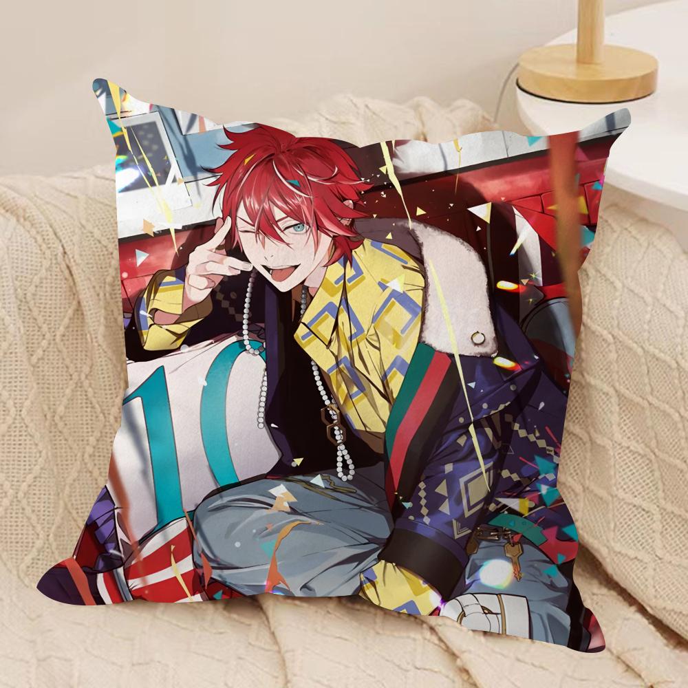 Чехол на подушку из аниме EEnsemble Stars, шелковистый короткий плюш, скрытая молния, пылезащитный чехол для диванной подушки, для домашнего декора