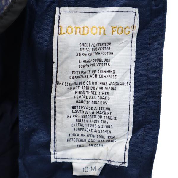 LONDON FOG Винтажное пальто 80-х годов с длинным рукавом и воротником из нержавеющей стали 10-M темно-синий система женское б/у