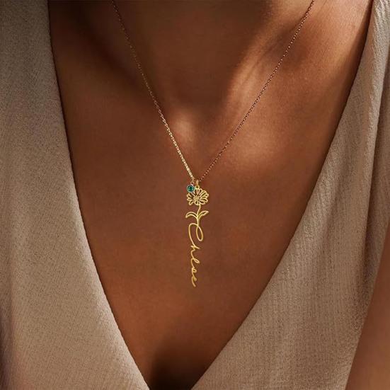 Ожерелье с цветком месяца рождения для женщин, ожерелье с подвеской в виде цветка, ожерелье с цветком месяца рождения, подарок на День матери, день рождения для мамы, сестры, лучшей подруги, ее