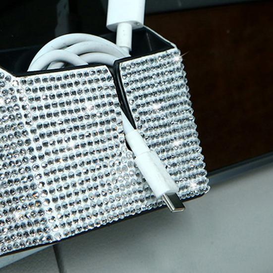 Прочный автомобильный ящик для хранения вещей с 2 отделениями, простая установка, хранение