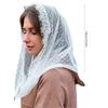 Элегантная русская кружевная вуаль-мантилья для католической церкви Винтажное прозрачное покрытие для головы Свадебная фата Платок