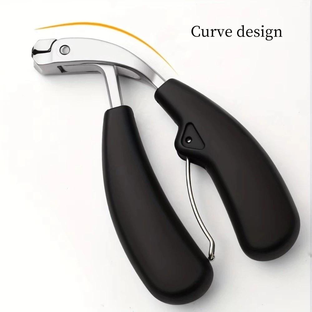 Stainless Steel Curved Cuticle Trimmer Angled Head Toenail Clippers  For Thick Nail Clippers