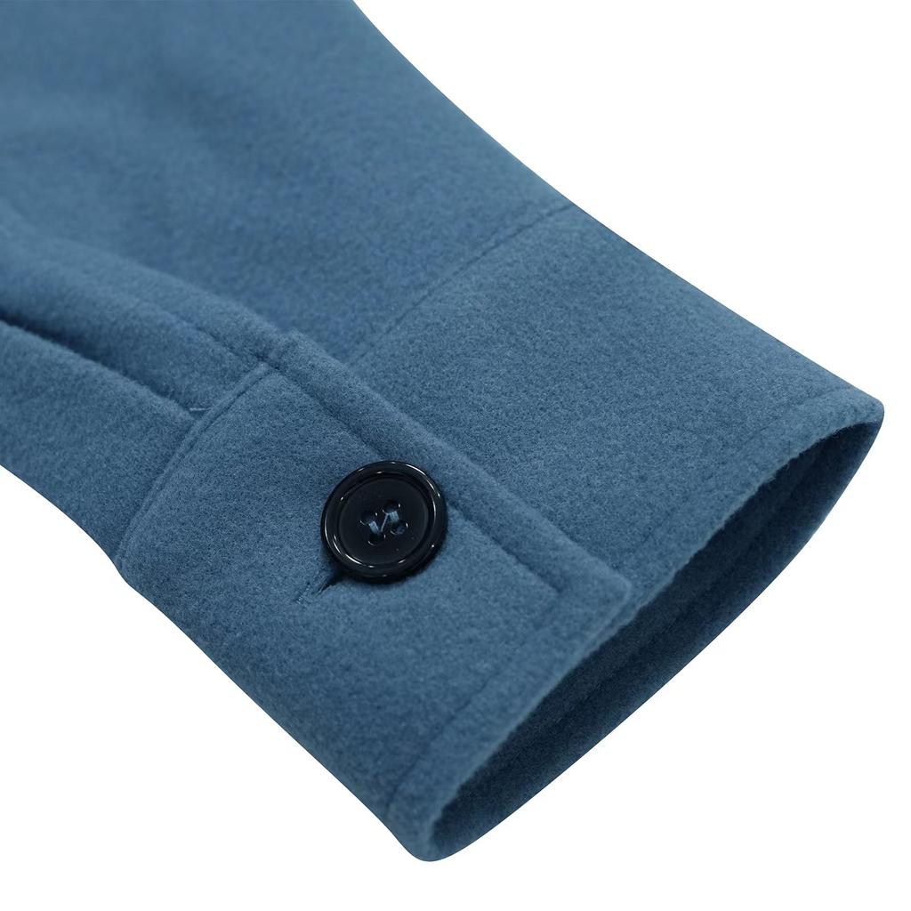 Осень-зима Женское однобортное пальто с лацканами, утолщенное однотонное шерстяное тонкое пальто, модная куртка с длинными рукавами для поездок на работу