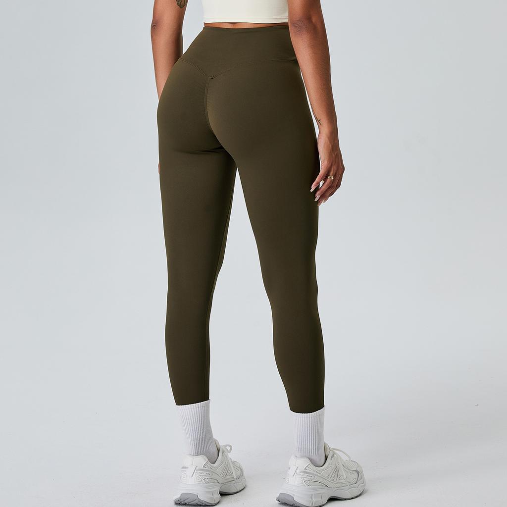 New nude quick-drying running fitness pants breathable tight belly sports pants high waist hip yoga pants women
