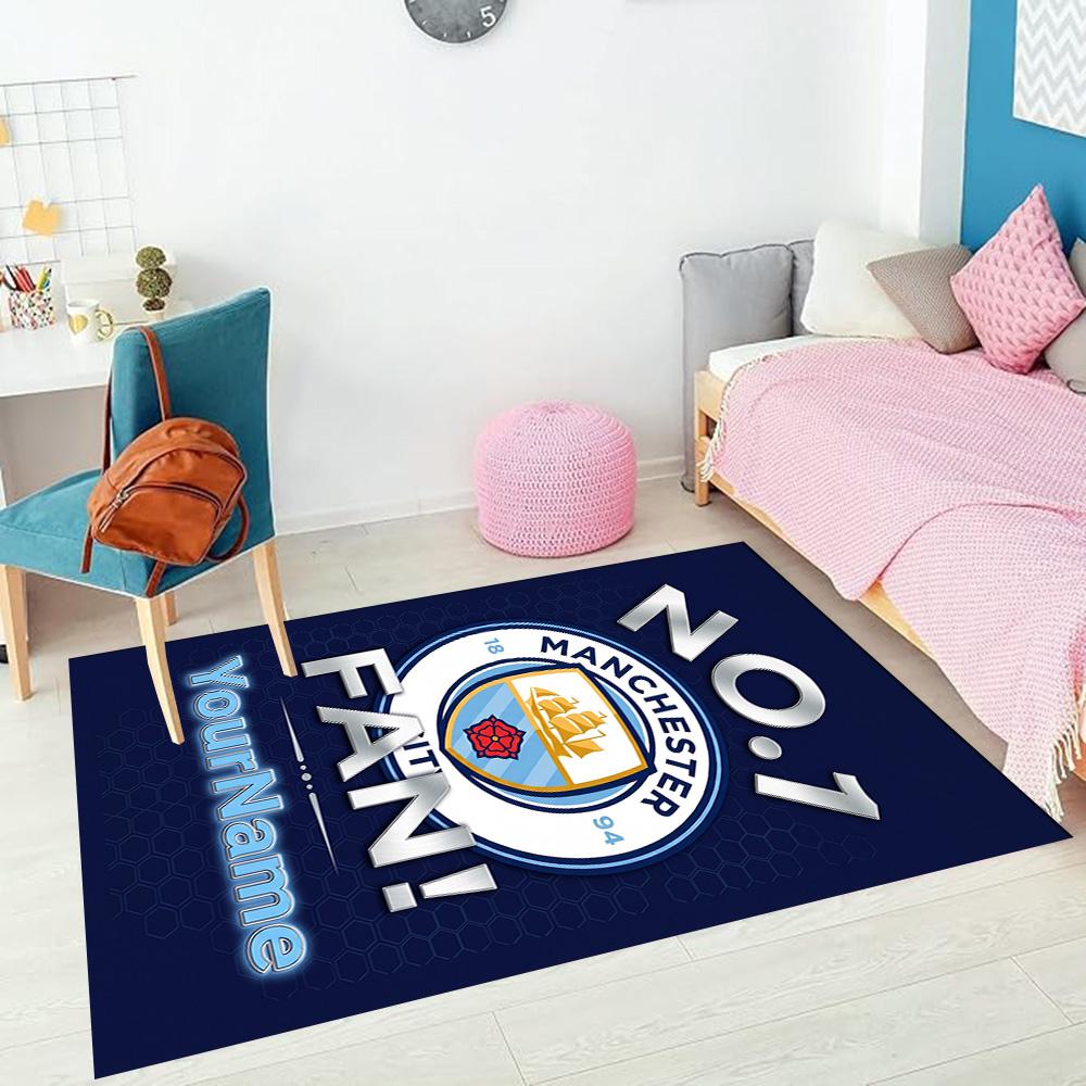 Manchester City (19) Customize your name rug, office chair cushion, home bedroom living room gift.