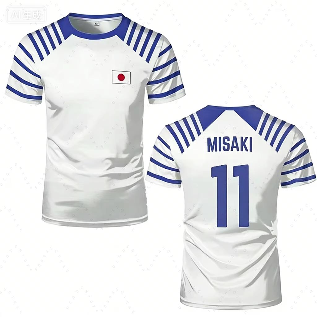 2026 Hot Captain Tsubasa Anime Men Women T-Shirt Japanese Flag Print Summer Short Sleeve Casual Tee Sport Kids Cycling T-Shirt