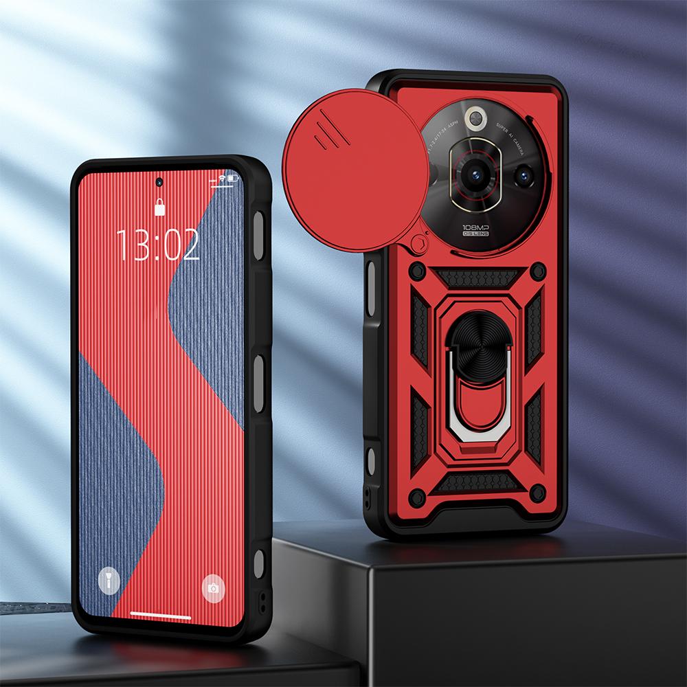 KEYSION Противоударный чехол для ZTE nubia Focus Pro 5G со сдвижной камерой, защитное кольцо для объектива, подставка, чехол для телефона для nubia Focus Pro 5G