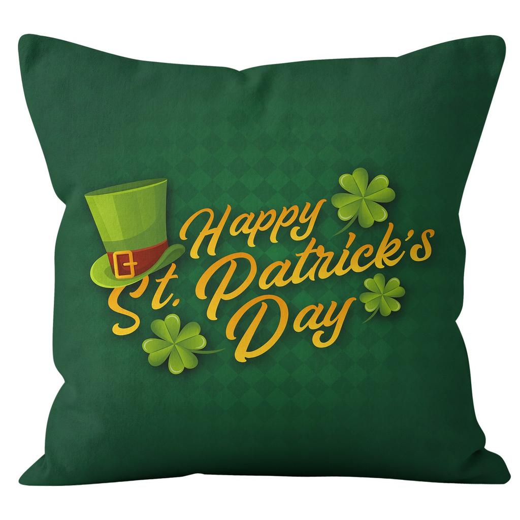 Наволочка для дома Ст. Наволочка на День святого Патрика Четырехлистный клевер Клетчатая Наволочка на диванную подушку