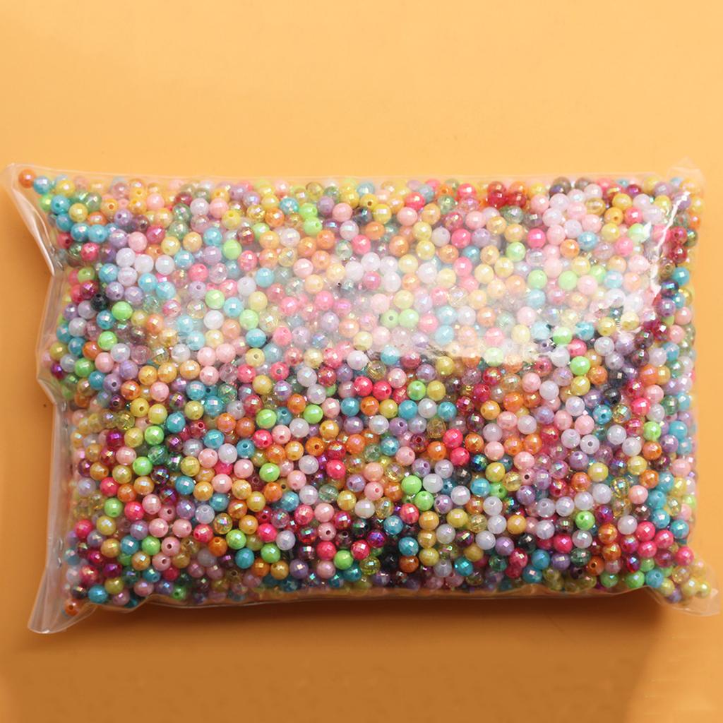 500 г 4500 шт. 6 мм акриловые ювелирные изделия «сделай сам» аксессуары креативные AB яркие цвета многогранные шариковые бусины около