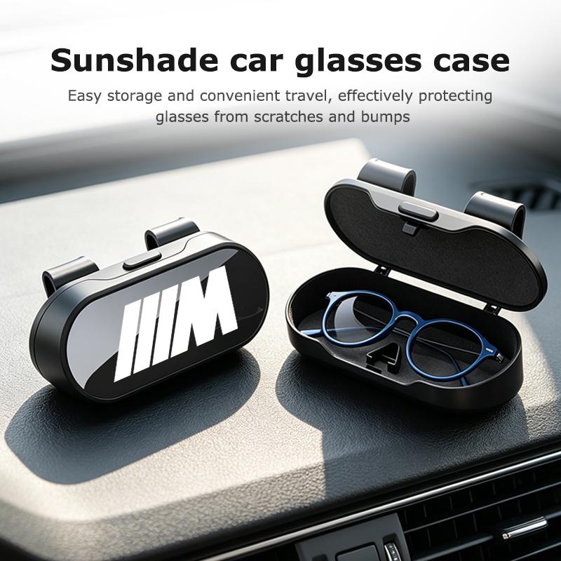 SCKS3 Car Sunglasses Storage Box Glasses Holder Sun Visor Glasses Case For BMW Performance M E87 E30 E46 E28 F35 G20 E93 F20 X3 X