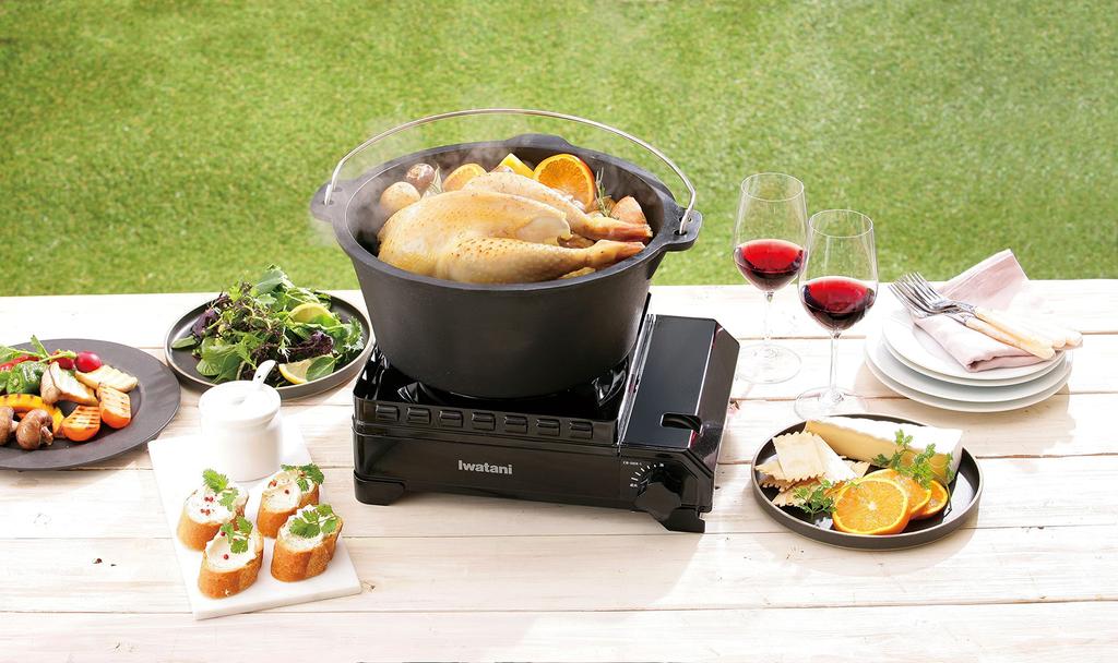 Кассетная плита Iwatani Iwatani Кассетная печь Fu Toughmaru для кемпинга и барбекю на открытом воздухе Защита от отключения электроэнергии Черный CB-ODX-1-BK