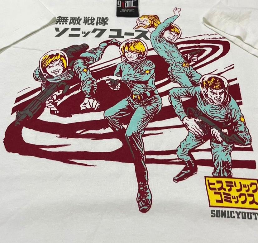 Винтажная футболка SONIC YOUTH Размер L Астронавты Тур по Японии Курт Кобей Мужская Женская Футболки Топ РЕПРИНТ