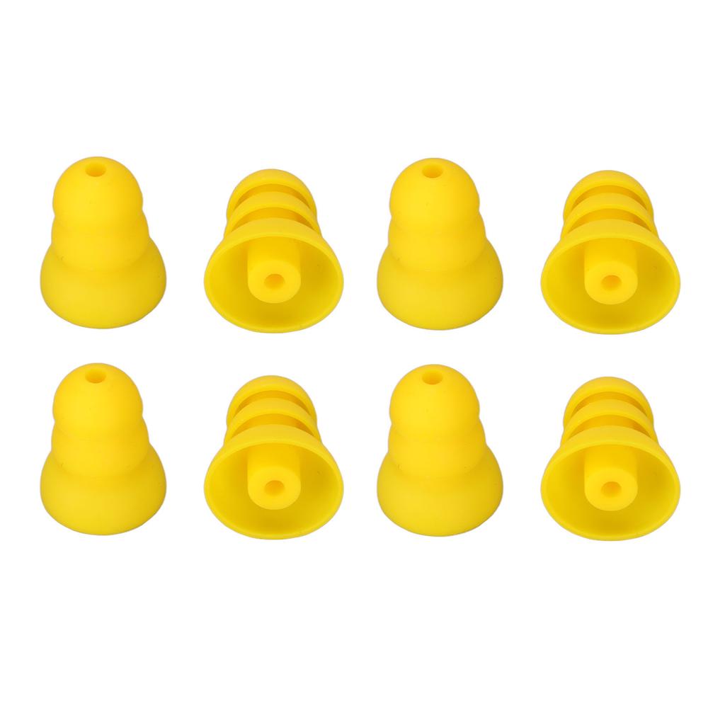8pcs Hearing Aid Ear Tips 3 Layer Soft Silicone Replacement BTE ITE Pocket Hearing Aids Earplug