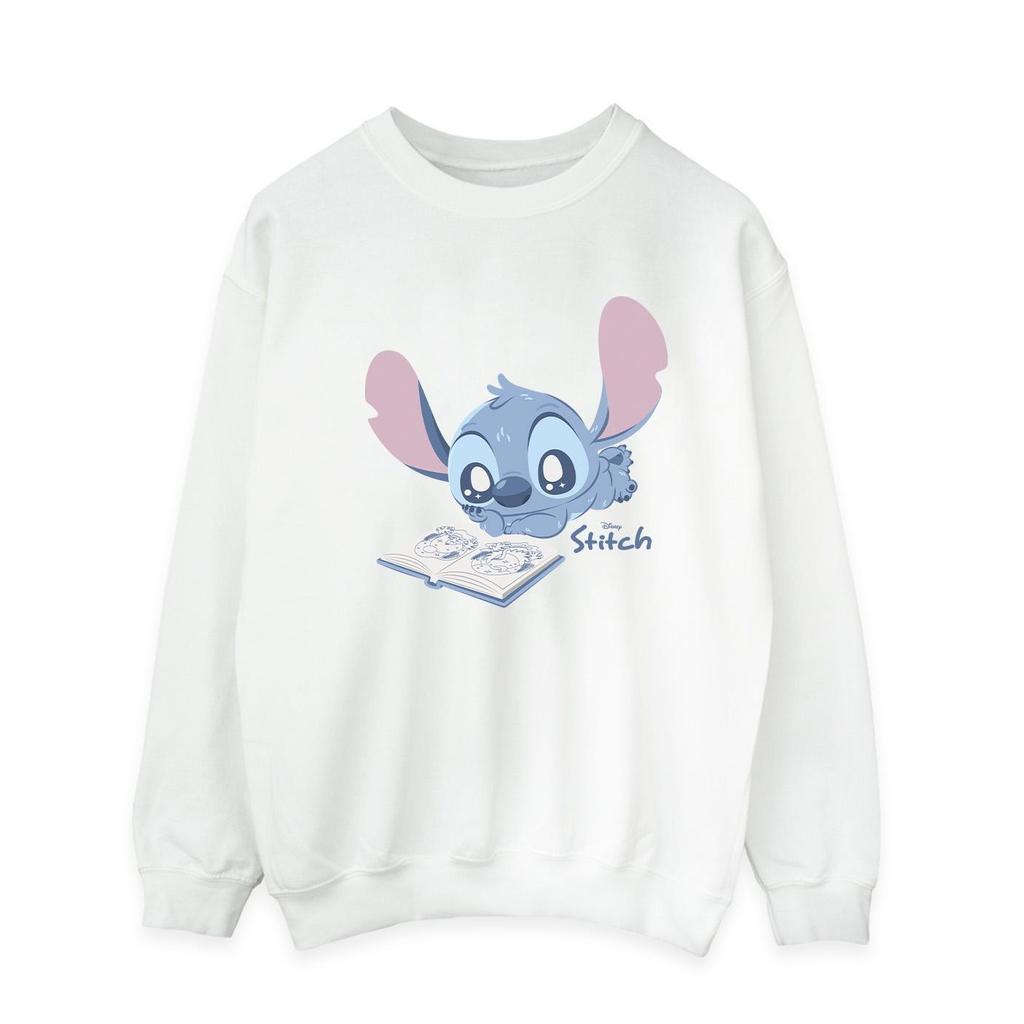 Lilo & Stitch Mens Reading Lying Down Lilo & Stitch Sweatshirt