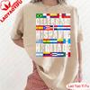 Hispanic Countries Flags Celebrate Hispanic Heritage Month TShirt Unisex Shirt Colorful Fashionable National Flag Patterns Tees