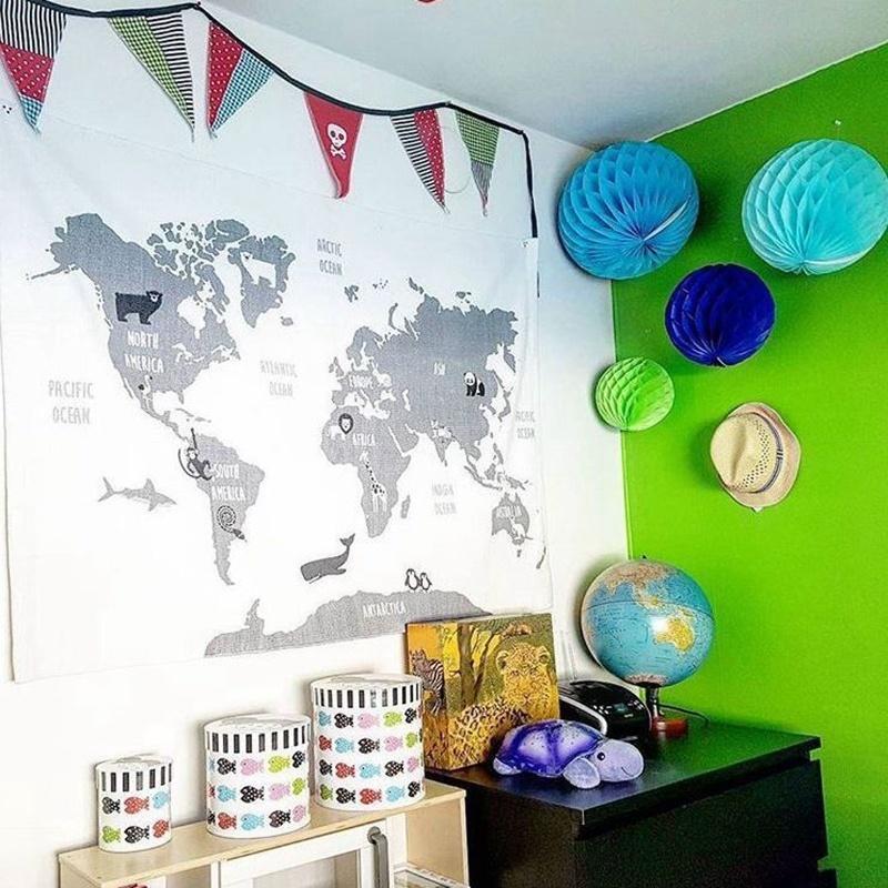 Карта мира, детский игровой коврик, игровое одеяло для ползания, детские коврики, коврики