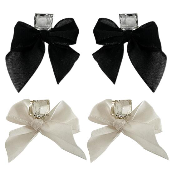 1 пара висячих сережек с бантом, тканевые украшения, милые долговечные серьги для вечеринки