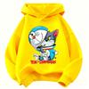 Новая детская толстовка Doraemon для мальчиков и девочек, осенне-зимняя теплая детская толстовка с капюшоном