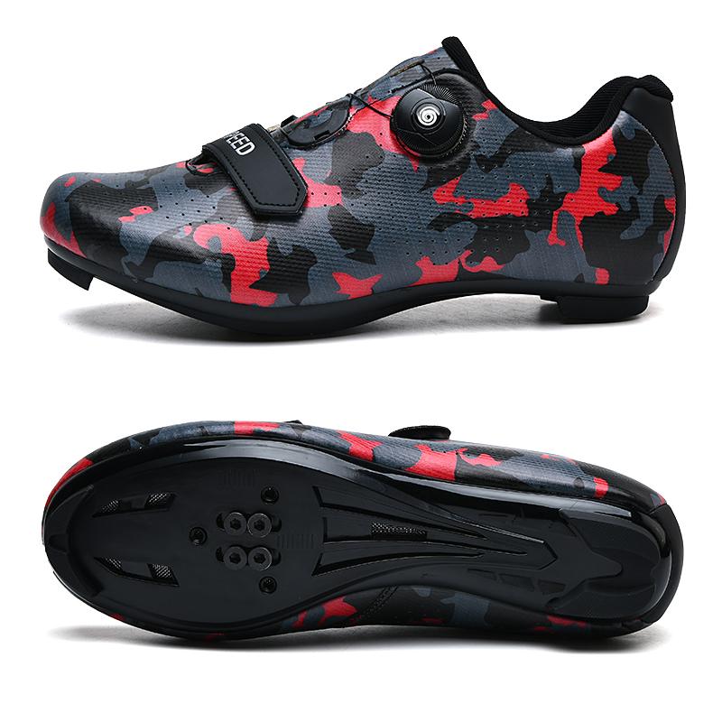 New Road Men Cycling Sports Shoes Outdoor Comfortable Lightweight Road Lock Boots Outdoor Racing Speed Cycling Sports Sneakers