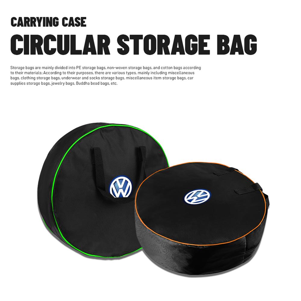 VW 1Pcs Car Trunk Organizer Bag Charging Cable Storage Box For Volkswagen GTI Golf Polo 6 7 Passat VW CC Tiguan T-ROC Jetta Taigo CN8