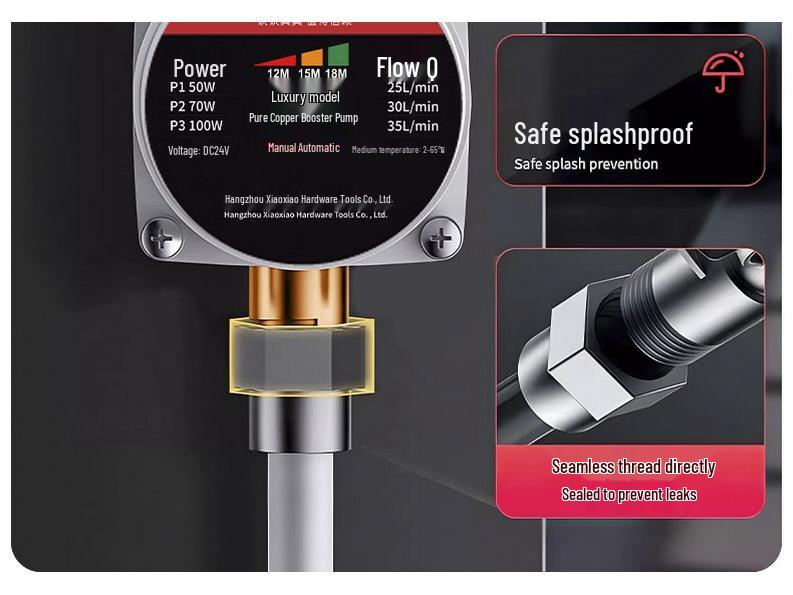 Бесшумный автоматический повысительный насос для малых бытовых солнечных водонагревателей