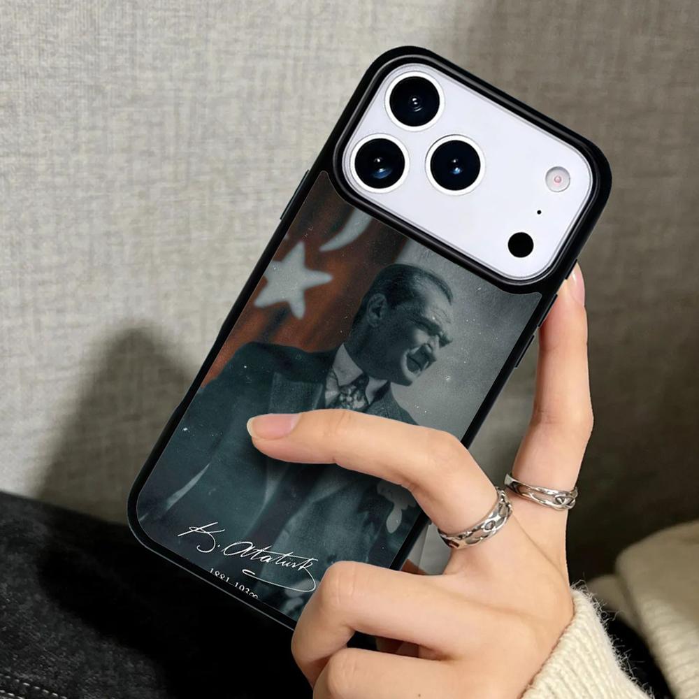 Чехол-бампер для iPhone 17 Air 16 Pro Max 15 Plus 11 13 Mini 14 12 Задняя крышка телефона Турция Мустафа Кемаль Ататюрк