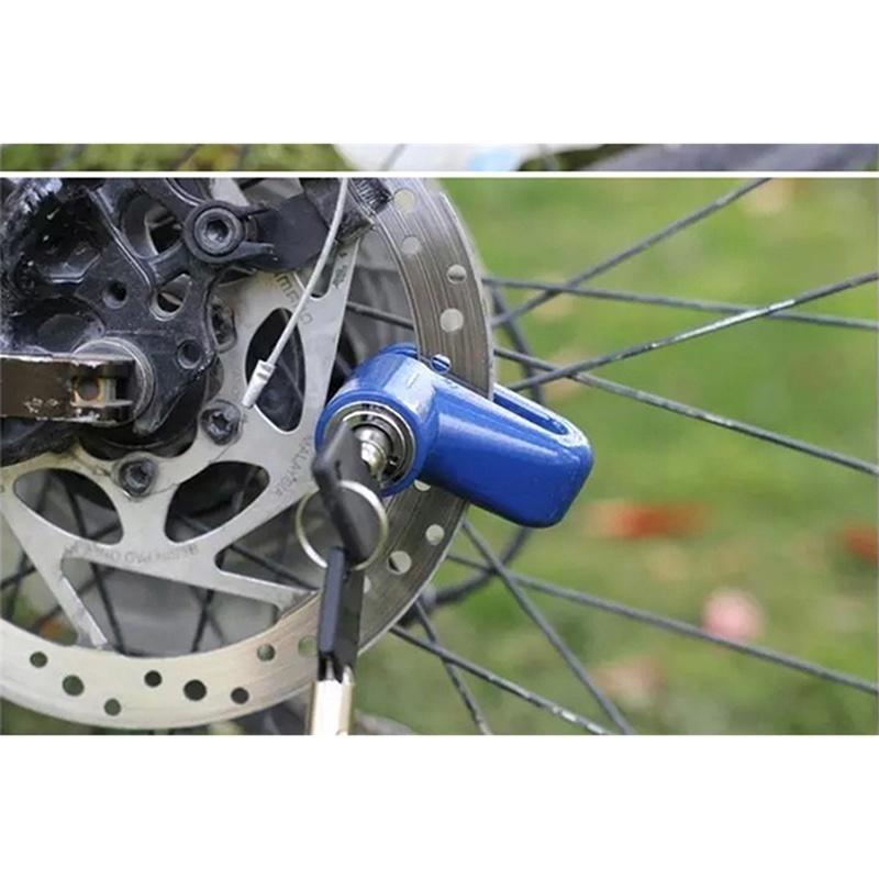 1 комплект противоугонной защиты велосипедного замка, велосипедного замка тормозного диска, роторного дискового тормоза с двумя ключами для мотоцикла, велосипеда, скутера, горного велосипеда