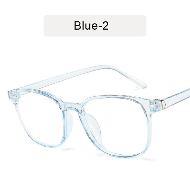 Retro Mens Glasses Frame Fashion Computer Eyeglasses Frame Women Anti-blue Light Transparent Clear Pink Plastic Frame
