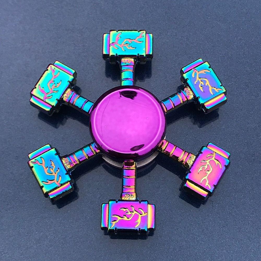 Малошумный металлический радужный пальчиковый спиннер из цинкового сплава с гироскопическим наконечником для рук, детские подарки