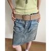 Vintage Marbled Brown Wide Belt For Women Waist Belt With Decorative Design For Skirts And Shirts Exclusive Minimalist