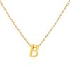 Stainless Steel Initial Necklace Gold  Color Cut Letters Single Name Choker Necklace for Women Pendant Jewelry Gift