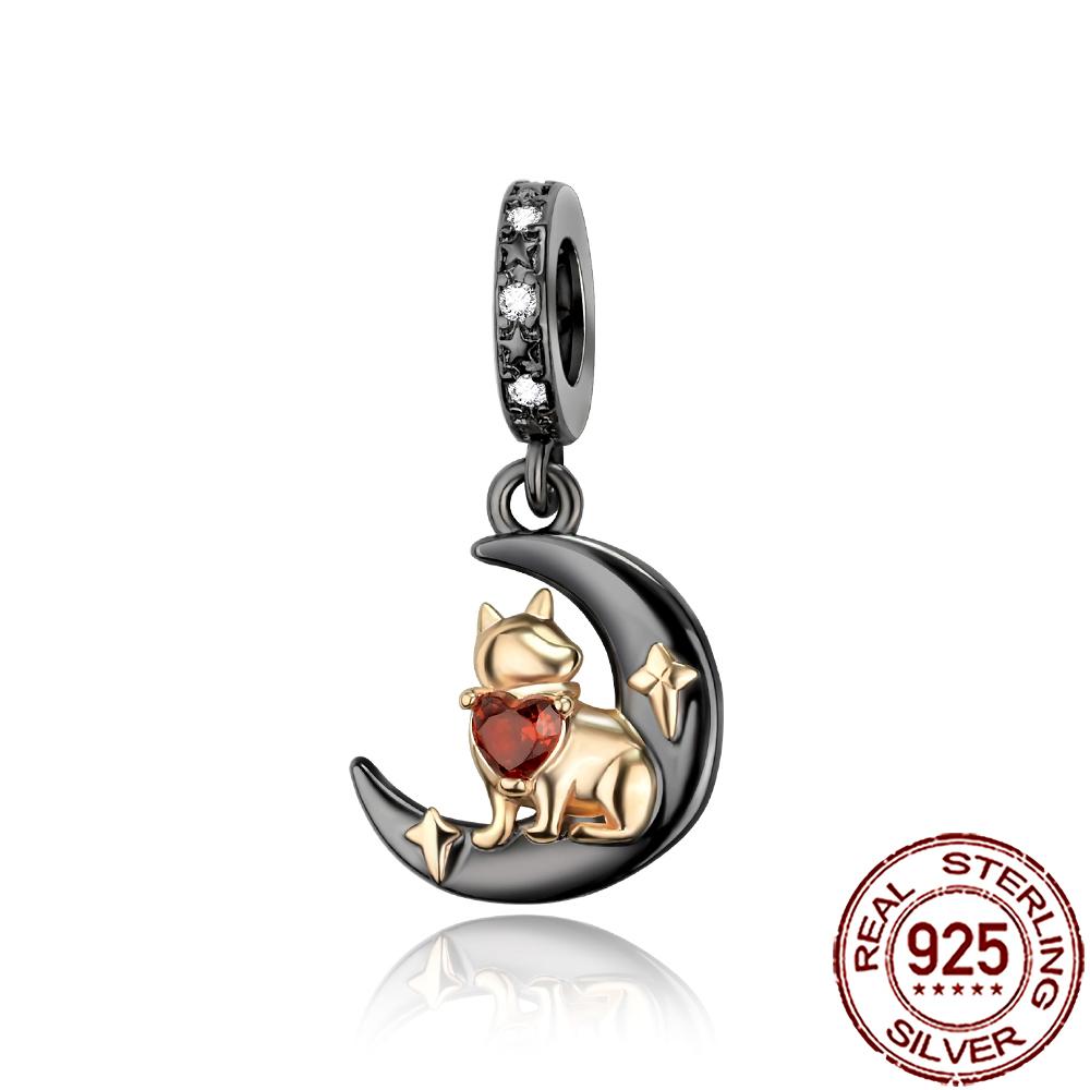 New Charms 925 Silver Cat Dog Flamingo Chameleon Axolotl Animal Beads Fit Bracelet Necklace Women DIY Jewelry