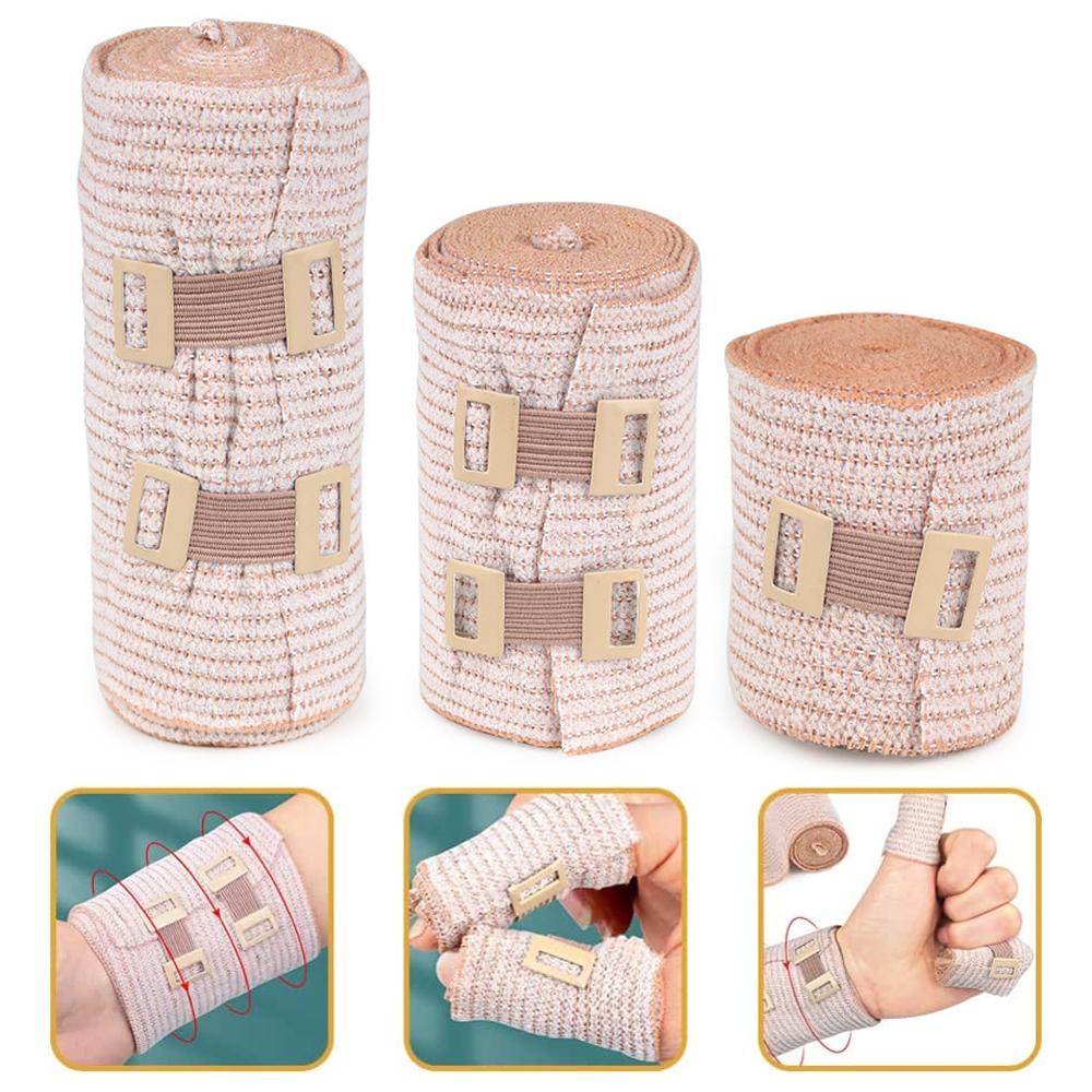 1 рулон эластичной повязки, эластичная компрессионная повязка растягивается до 450 см, идеально подходит для занятий спортом, растяжений, икр, лодыжки и стопы