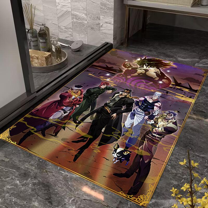 Vibrant Manga Artistry carpet floor mats Home Decor Bathroom mat Office chair cushion Art